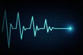 Heart beat line Royalty Free Stock Photo