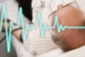 Heart beat line end of life Royalty Free Stock Photo