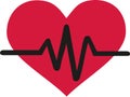 Heart beat line Royalty Free Stock Photo