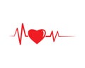 heart beat line vector Royalty Free Stock Photo