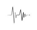 heart beat line vector