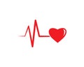 heart beat line vector Royalty Free Stock Photo
