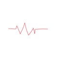 Heart beat monitor pulse line art icon for medical apps and websites isolated on white background EPS Vector Royalty Free Stock Photo