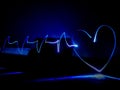 Heart with heart beat neon image for loved one& x27;s