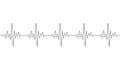 Heart beat one line. Continuous lines heart beats drawing. Wave pulse. Art heartbeat waves. Hand draw cardiogram. Outline human Royalty Free Stock Photo