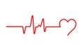 Heart beat pulse flat vector icon for medical apps and websites. Blood pressure , cardiogram, health EKG, ECG logo.