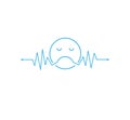 heart beat pulse line graphic vector illustration