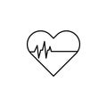 heart beat stops, death outline icon. detailed set of death illustrations icons. can be used for web, logo, mobile app, UI, UX Royalty Free Stock Photo