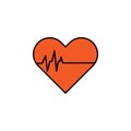 heart beat stops, death outline icon. detailed set of death illustrations icons. can be used for web, logo, mobile app, UI, UX Royalty Free Stock Photo