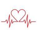 Heart Beat Symbol Royalty Free Stock Photo