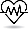 Heart beat web icon