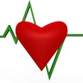 Heart beating for you! - a 3d image Royalty Free Stock Photo