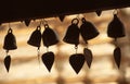 Heart bells in buddhist temple