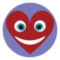 Heart with big smile, icon Royalty Free Stock Photo