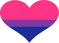 Heart with bisexual pride flag