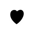 A heart. Black vector icon on white isolated background Royalty Free Stock Photo