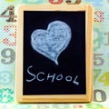 Heart on blackboard Royalty Free Stock Photo