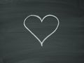 Heart blackboard chalk Royalty Free Stock Photo