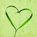 Heart with blades of grass, wallpaper