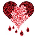 Heart Bleed Royalty Free Stock Photo