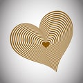 Lovely golden hearts blend effect background vector illustration