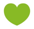 Green cute heart on white background vector illustration Royalty Free Stock Photo
