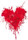 Heart with blood Royalty Free Stock Photo