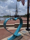 Heart blue Baltimore inner harbor