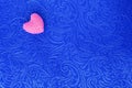 Heart with blue damask background Royalty Free Stock Photo