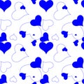 Heart blue pattern