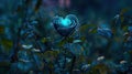 heart blue rose with enchanting realms Royalty Free Stock Photo