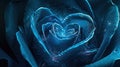 heart blue rose with enchanting realms