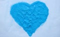 Heart of blue sequins. The festive concept.Valentine`s day