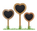 Heart board slate wood chalk shield shape vector love