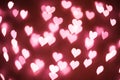 Heart bokeh background. Pastel pink and purple color blurred texture Royalty Free Stock Photo