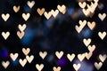 Heart bokeh with copy space Royalty Free Stock Photo