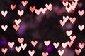 Heart bokeh with copy space Royalty Free Stock Photo