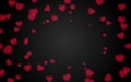 Heart bokeh frame background valentine love vector