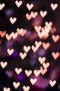 Heart bokeh - Valentine's Day background Royalty Free Stock Photo