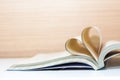 Heart book concept love Royalty Free Stock Photo