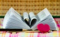 Heart book shaped Royalty Free Stock Photo