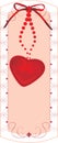 Heart with bow. Sticker