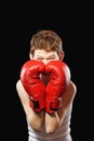 Heart boxing gloves Royalty Free Stock Photo