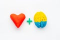 Heart and brain connection. Emotional intelligence concept.