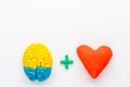 Heart and brain connection. Emotional intelligence concept.