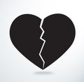 The heart breaking icon vector