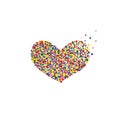 Heart of bright bubbles. Bubbles design, Holidays. Royalty Free Stock Photo