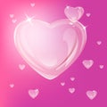 Heart bright bubbles Royalty Free Stock Photo