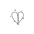 heart brocken icon vector design