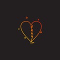 heart brocken icon vector design